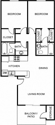 Country Villa 2BD 2BA 865sqft Country Villa 2BD 2BA 865sqft